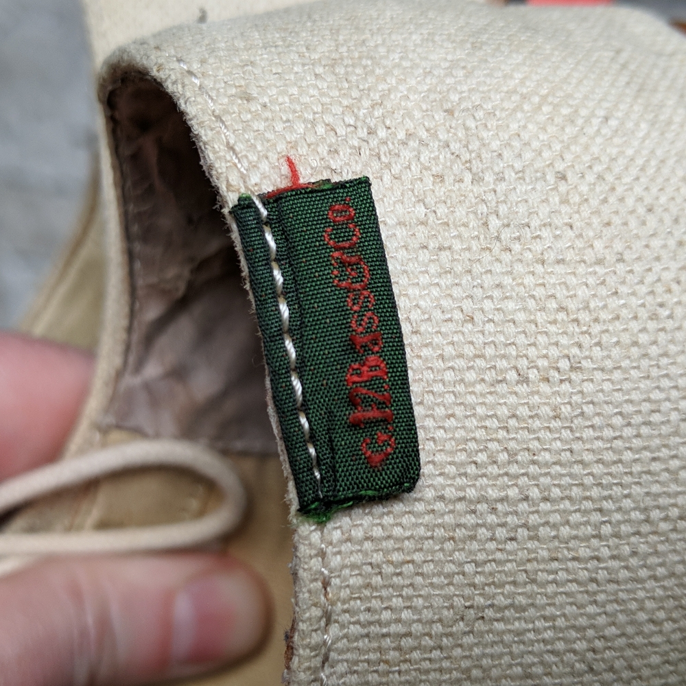 GH Bass & Co beige textile upper oxford shoes size 8.5 - Picture 15 of 15